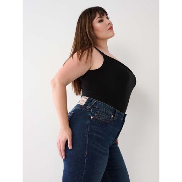 NWT True Religion Jennie Curvy Mid Rise Super Skinny Jeans, Size 27 - Picture 8 of 15